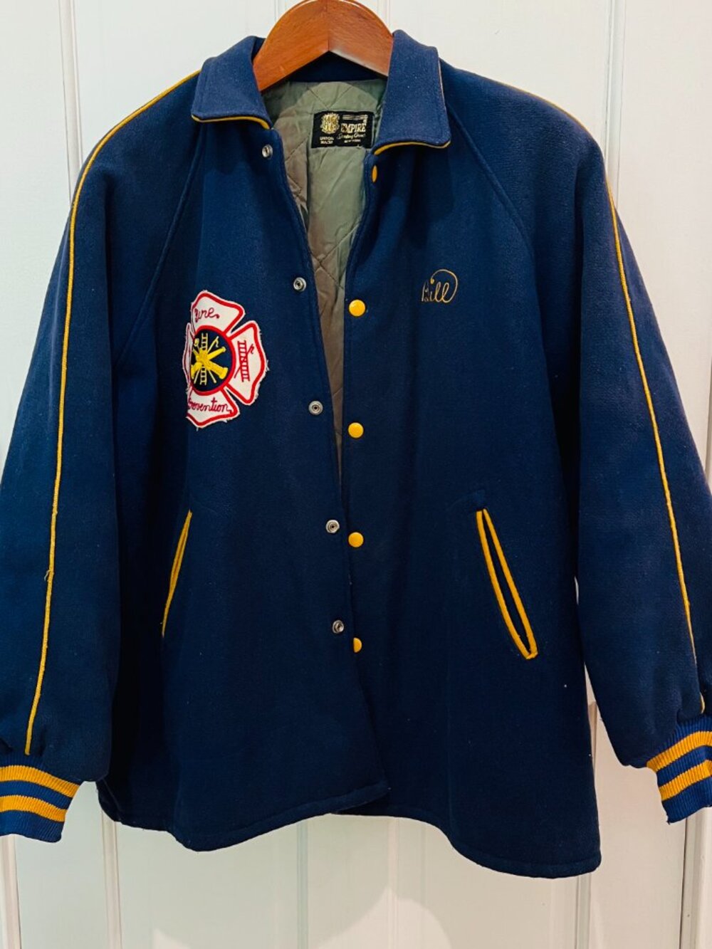 Vintage 50s Empire Wool Varsity Jacket Chain Stitch USA Union Made - Picture 14 of 16